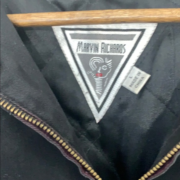 Marvin Richards Zip Up Black Jacket Women’s Sz L - Picture 2 of 6